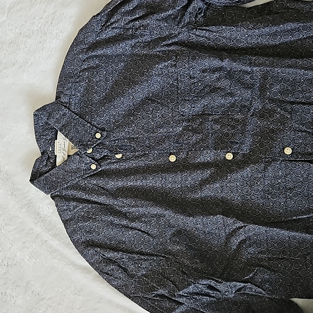 Fun patterned button-down shirt
